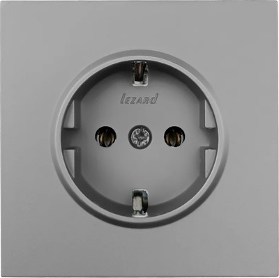 Розетка Lezard Zima 704-7488-122BQC (серый матовый)