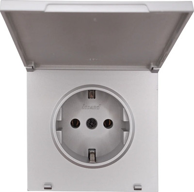 Розетка Lezard Zima 704-7488-123BQC (серый матовый)