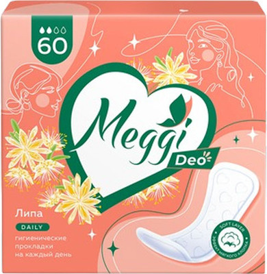 Прокладки ежедневные Meggi Panty Deo Липовый цвет (60шт)