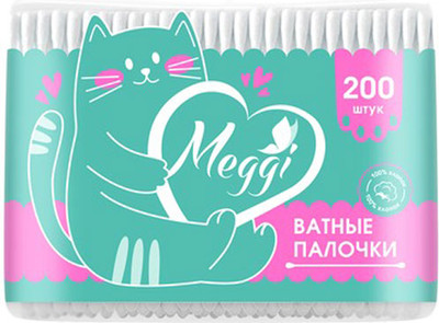 Ватные палочки Meggi 200шт