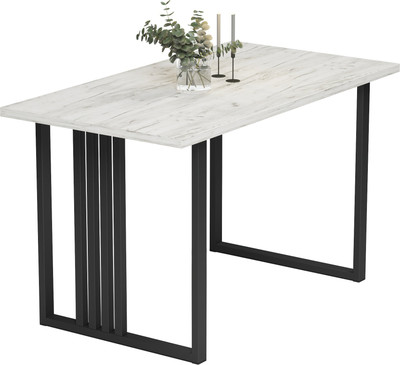 Обеденный стол Mio Tesoro Laim 100x60 (дуб крафт белый/черный)