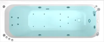 Ванна акриловая Triton Ника 170x70 Комфорт Flat (с гидромассажем)