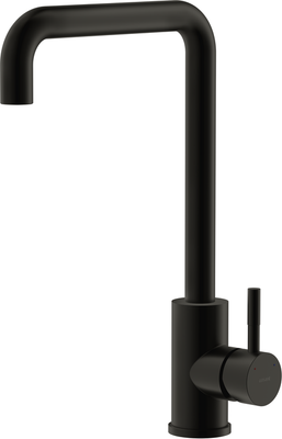 Смеситель Cersanit Como однорычажный с п-образным изливом / 68246 (черный)