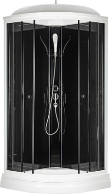 Душевая кабина Saniteco SNT-90 90х90 (черный/прозрачное стекло)
