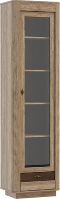 Шкаф с витриной Олмеко Фантазия 34.06 (дуб каньон/дуб кальяри)