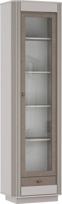 Шкаф с витриной Олмеко Фантазия 34.06 (кашемир/дуо)