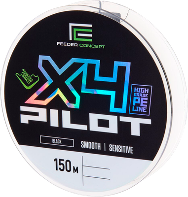 Леска плетеная Feeder Concept Pilot x4 Braid Black 150/014 / FC4890-014
