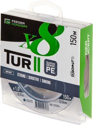 Леска плетеная Feeder Concept Tur II х8 Braid Dark Grey 150/016 / FC4930-016
