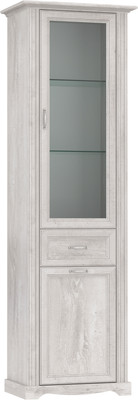 Шкаф с витриной Олмеко Сохо 32.06 (бетон пайн белый/белый)