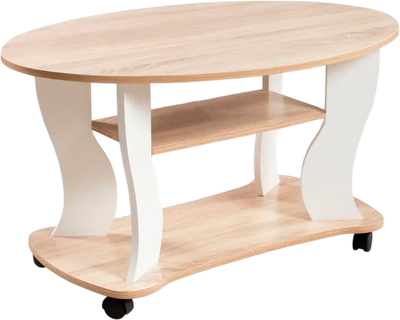 Журнальный столик Олмеко Сатурн - М 05 (белый/дуб сонома)