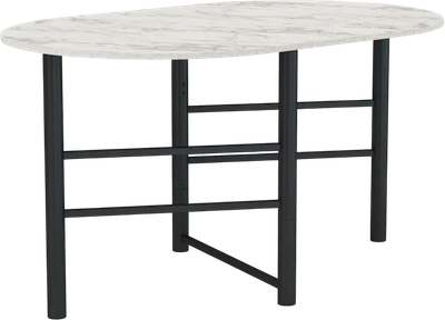 Стол-книга Олмеко Октава 42.41 (мрамор белый/черный)