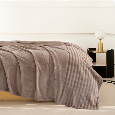 Плед Karven Фланель 1.5сп / PL005 SOLID JACQAURD v7/Coffee