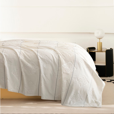 Плед Karven Фланель 1.5сп / PL 007 SOLID EMBOSS v3/Cream