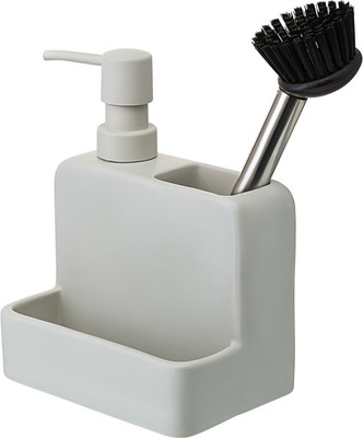 Дозатор моющего средства с подставкой для губки Smart Solutions Noble SS0000253 (светло-серый)