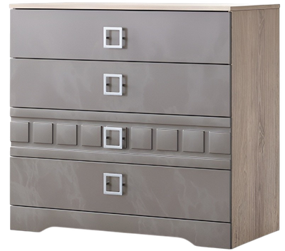 Комод Мебель-КМК 4Я Римини 0989.1 (дуб мадура/перламутр тауп 296J2)