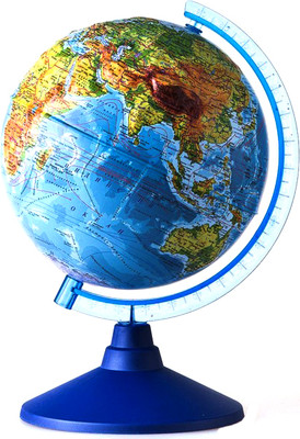 Глобус Globen Земли физический рельефный Ве022100251 (с подсветкой)