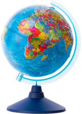 Глобус Globen Земли политический рельефный Ве022100252 (с подсветкой)