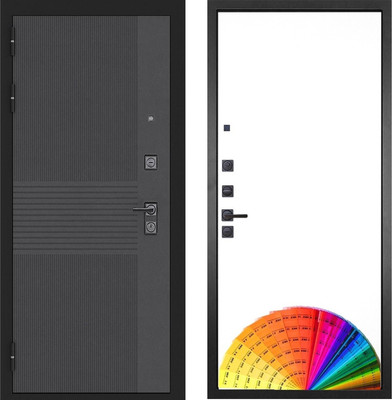Входная дверь ГРАНИТ Гранж 49 Под покраску (86x205, левая)