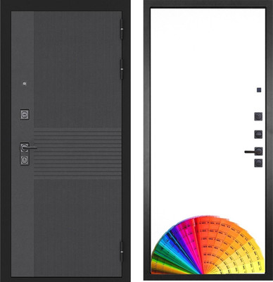 Входная дверь ГРАНИТ Гранж 49 Под покраску (96x207, правая)