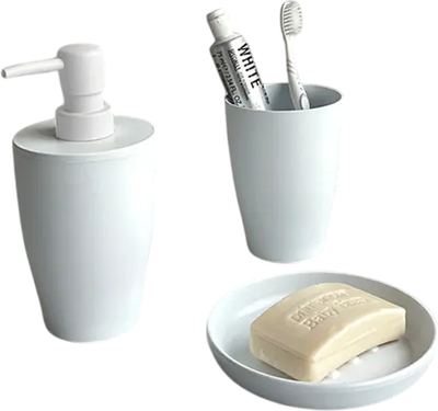 Набор аксессуаров для ванной Primanova Pure M-SAS15-01 (белый)