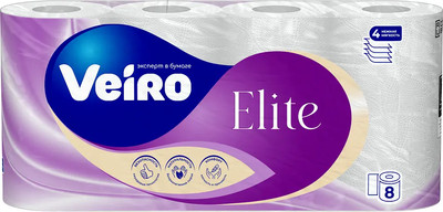 Туалетная бумага Veiro Elite Extra 4х слойная (8шт)