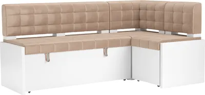 Уголок кухонный мягкий Mebel-Ars Ганновер 205x82x130 (кордрой бежевый)