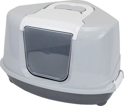 Туалет-домик ZooM Угловой / 2937т.сер-св.сер