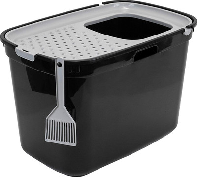 Туалет-домик ZooM Закрытый с верхним входом / 2932черн