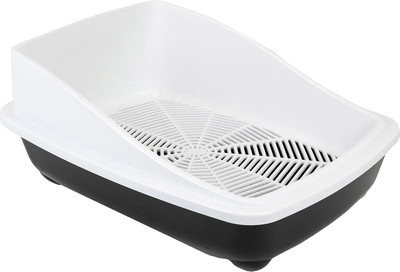 Туалет-лоток ZooM Третий с высоким бортом и сеткой / 2903черн