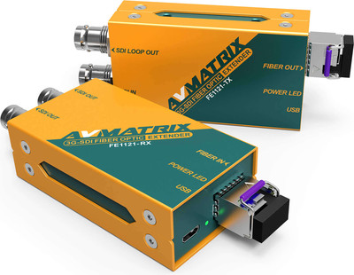 Комплект удлинителя приемопередатчика видеосигнала Avmatrix FE1121 3G-SDI 20км / 30000
