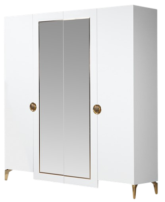 Шкаф Кастанье Теона-4 4-х створчатый СП 030-01 (белый)