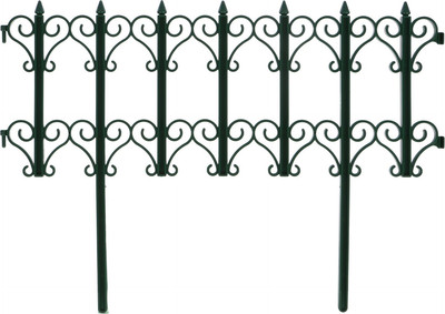 Изгородь декоративная Кострома Пластик Классика 25x180см 5 секций (зеленый)