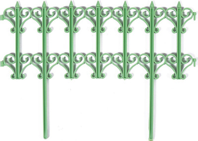 Изгородь декоративная Кострома Пластик Классика 25x180см 5 секций (салатовый)