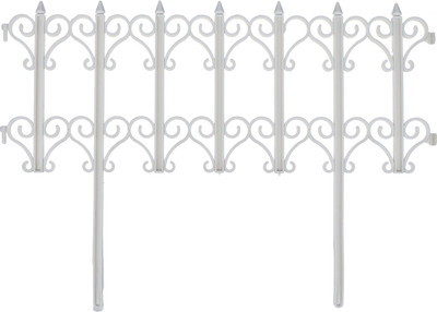 Изгородь декоративная Кострома Пластик Классика 25x180см 5 секций (белый)