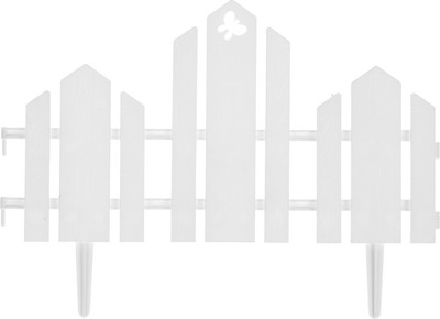 Изгородь декоративная Кострома Пластик Чудный сад 25x270см 5 секций (белый)