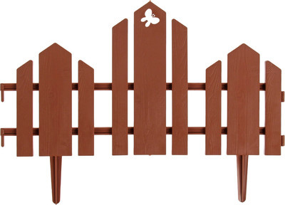 Изгородь декоративная Кострома Пластик Чудный сад 25x270см 5 секций (терракотовый)