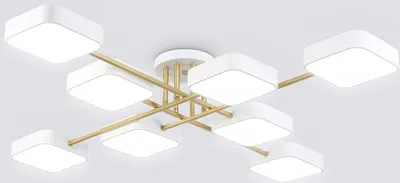 Люстра Ambrella FL516346/8 WH/GD (белый/золото)