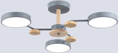 Люстра Ambrella FL4856/3 GR/WD (серый/дерево)