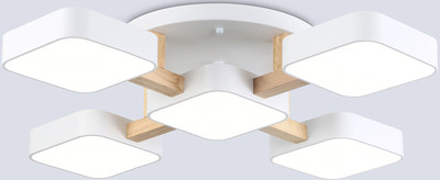 Люстра Ambrella FL4881/5 WH/WD (белый/дерево)
