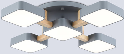 Люстра Ambrella FL4882/5 GR/WD (серый/дерево)