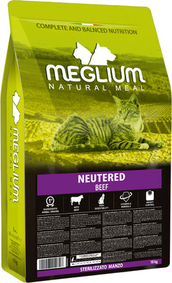 Сухой корм для кошек Meglium Cat Adult Neutered Beef / MGS0410 (10кг)