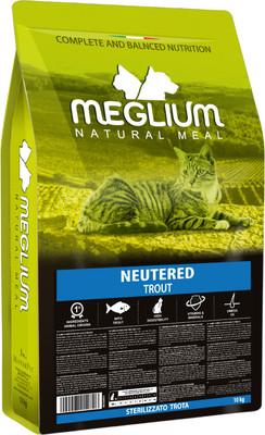 Сухой корм для кошек Meglium Cat Adult Neutered Trout / MGS0610 (10кг)