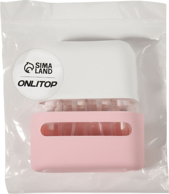 Набор флаконов для косметики Onlytop В контейнере / 10795373 (4шт, розовый/белый)
