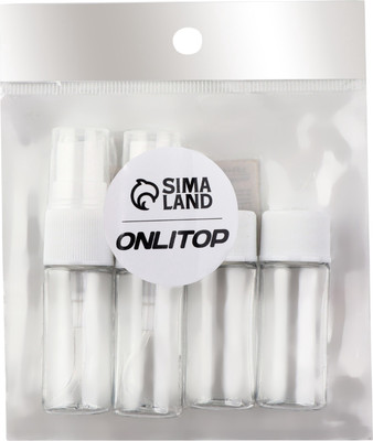 Набор флаконов для косметики Onlytop 1694469 (4шт, белый/прозрачный)