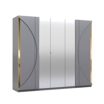Шкаф Кастанье Каталея 5-ти створчатый СП 046-01 (серый)