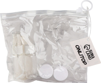 Набор флаконов для косметики Onlytop 10679248 (5шт, прозрачный/белый)