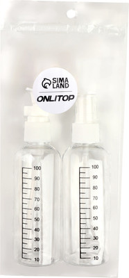 Набор флаконов для косметики Onlytop Со шкалой деления / 5148307 (2шт, белый/прозрачный)