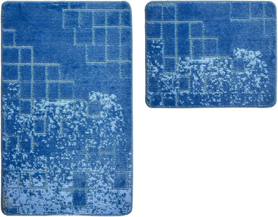 Набор ковриков для ванной и туалета Shahintex Vintage SH V001 60x100/60x50 (синий)