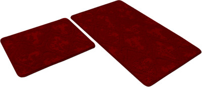 Набор ковриков для ванной и туалета Shahintex Vintage SH V002 60x100/60x50 (вишневый)
