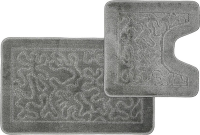 Набор ковриков для ванной и туалета Shahintex РР 60x100/60x50 003 (серый)